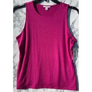 Bar III Womens Size 0X Sleeveless Berry Top Self Lined Rayon/Spandex Blend